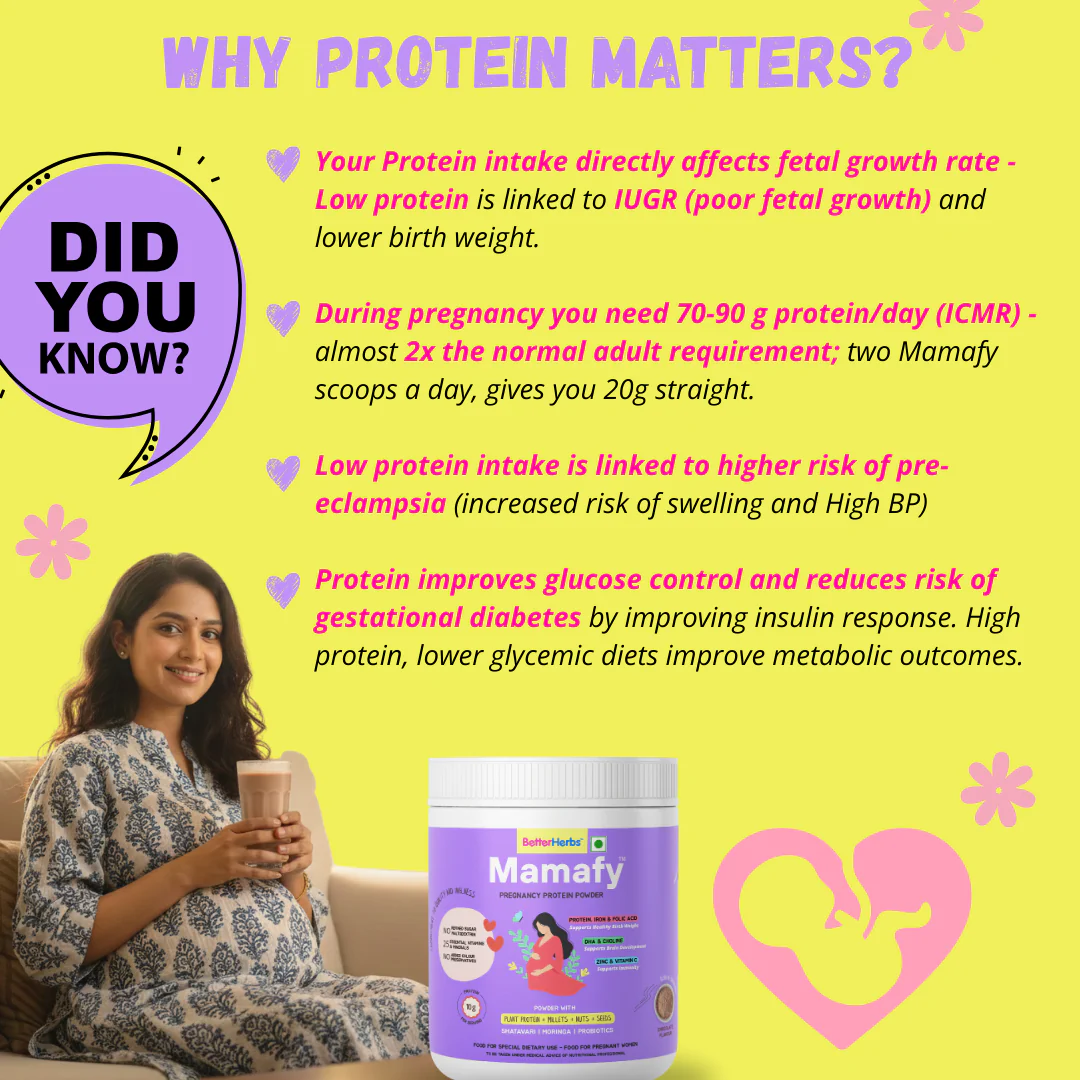 Mamafy Pregnancy Nutritional Protein Powder – 10g Plant Protein | DHA+Choline | Shatavari+Moringa | Birth Weight + Immunity + Brain Development Support - 325g - Image 28