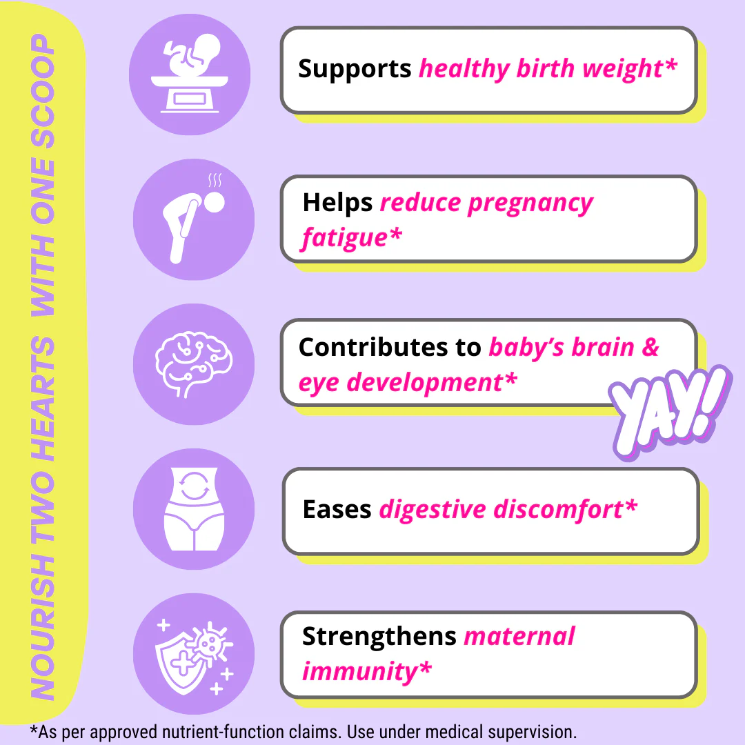 Mamafy Pregnancy Nutritional Protein Powder – 10g Plant Protein | DHA+Choline | Shatavari+Moringa | Birth Weight + Immunity + Brain Development Support - 325g - Image 42