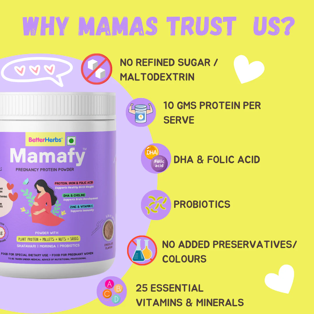 Mamafy Pregnancy Nutritional Protein Powder – 10g Plant Protein | DHA+Choline | Shatavari+Moringa | Birth Weight + Immunity + Brain Development Support - 325g - Image 51